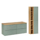 Ensemble meuble sous-vasque 120cm et colonne Oria Vert mat