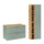 Ensemble meuble sous-vasque 80cm et colonne Oria Vert mat