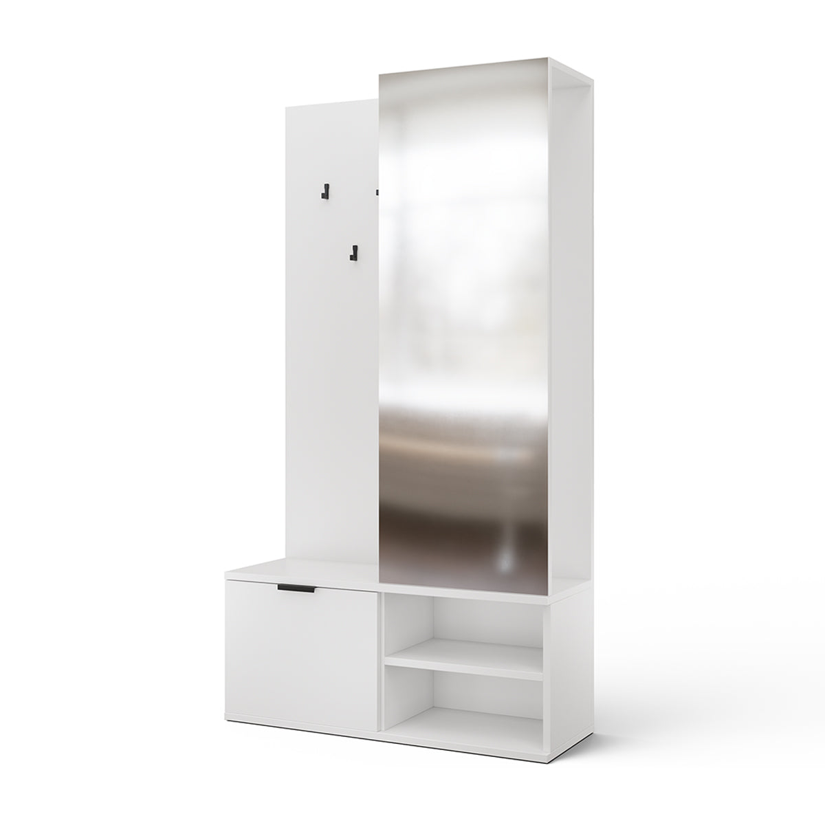 Meuble d'entrée 1 porte Ondine Blanc