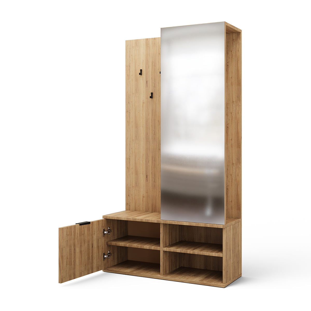 Meuble d'entrée 1 porte Ondine Bois - vue 4