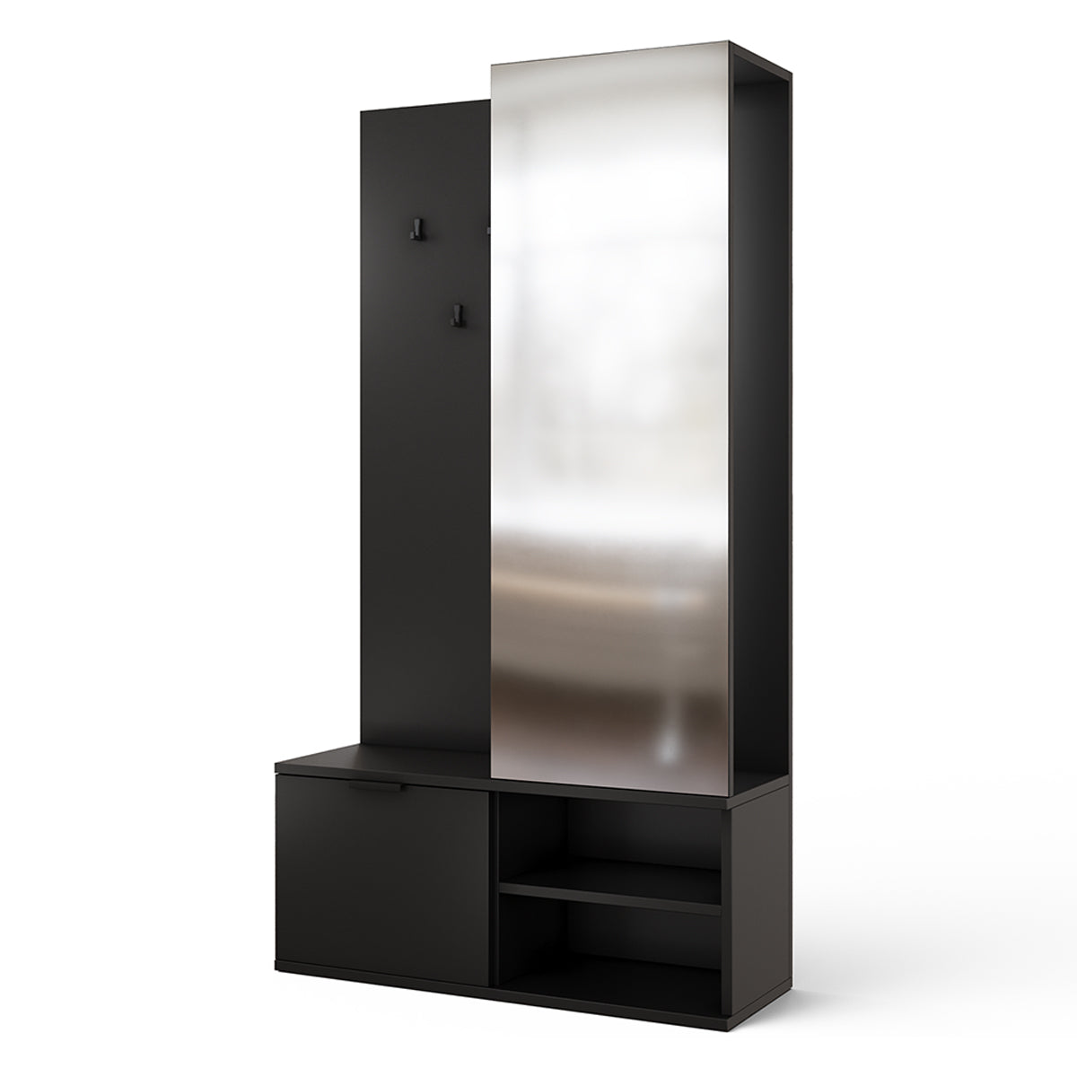 Meuble d'entrée 1 porte Ondine Noir