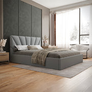 Lit coffre 160x200 sommier inclus Ysee Gris - vue 4