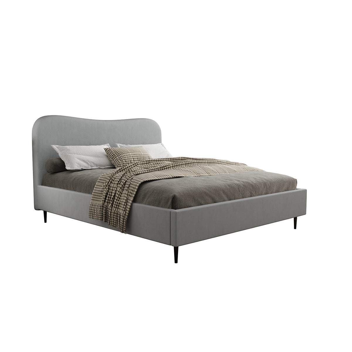 Lit coffre 160x200 sommier inclus Gemma Gris - vue 2