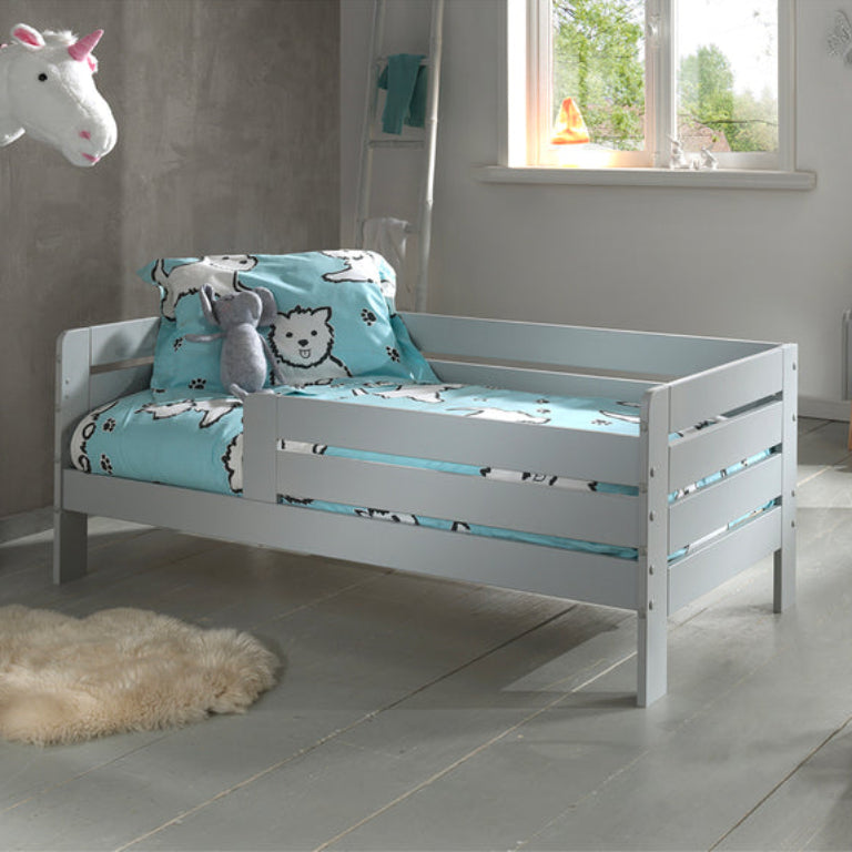 Lit 70x140 sommier inclus Vipack Ted - Gris - vue 3
