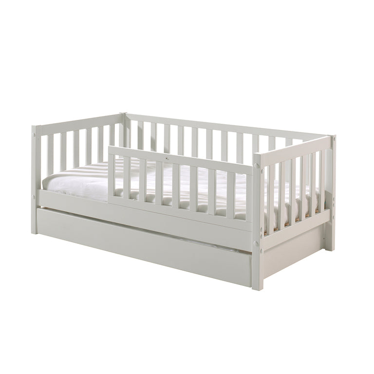 Lit 70x140 sommier et tiroir inclus Vipack Tod - Blanc