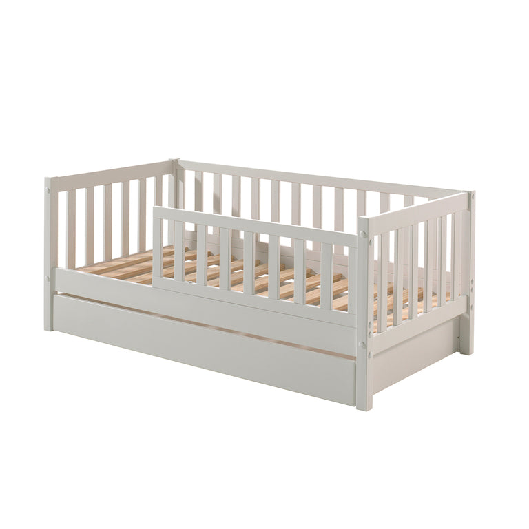 Lit 70x140 sommier et tiroir inclus Vipack Tod - Blanc - vue 2