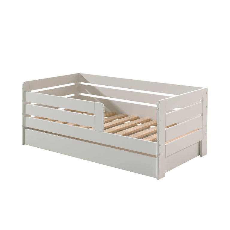 Lit 70x140 sommier et tiroir inclus Vipack Ted - Blanc - vue 2