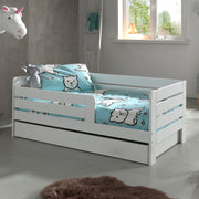 Lit 70x140 sommier et tiroir inclus Vipack Ted - Blanc - vue 4