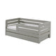 Lit 70x140 sommier et tiroir inclus Vipack Ted - Gris