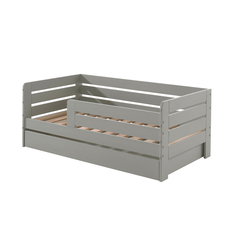 Lit 70x140 sommier et tiroir inclus Vipack Ted - Gris - vue 2