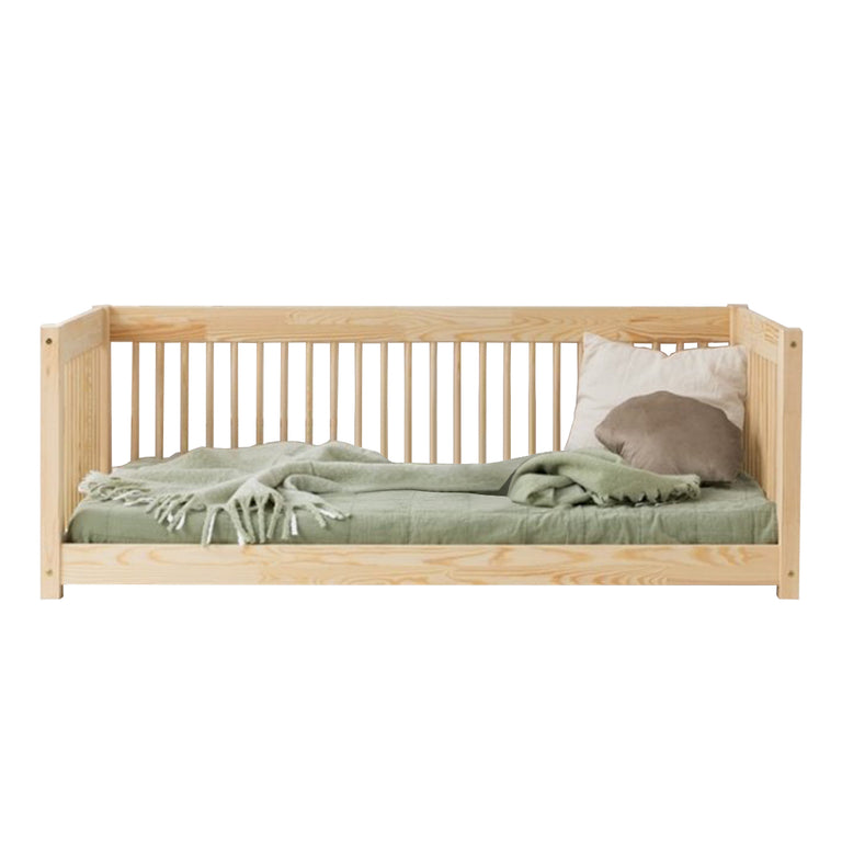 Lit banquette 70x140 sommier inclus Perrine Bois - vue 2