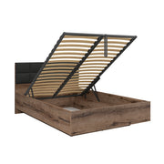 Lit coffre 140x200 sommier inclus Romane Bois