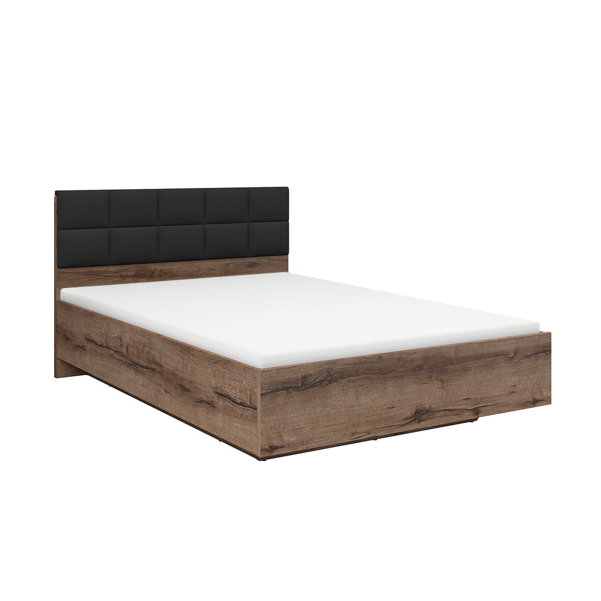 Lit coffre 140x200 sommier inclus Romane Bois - vue 2