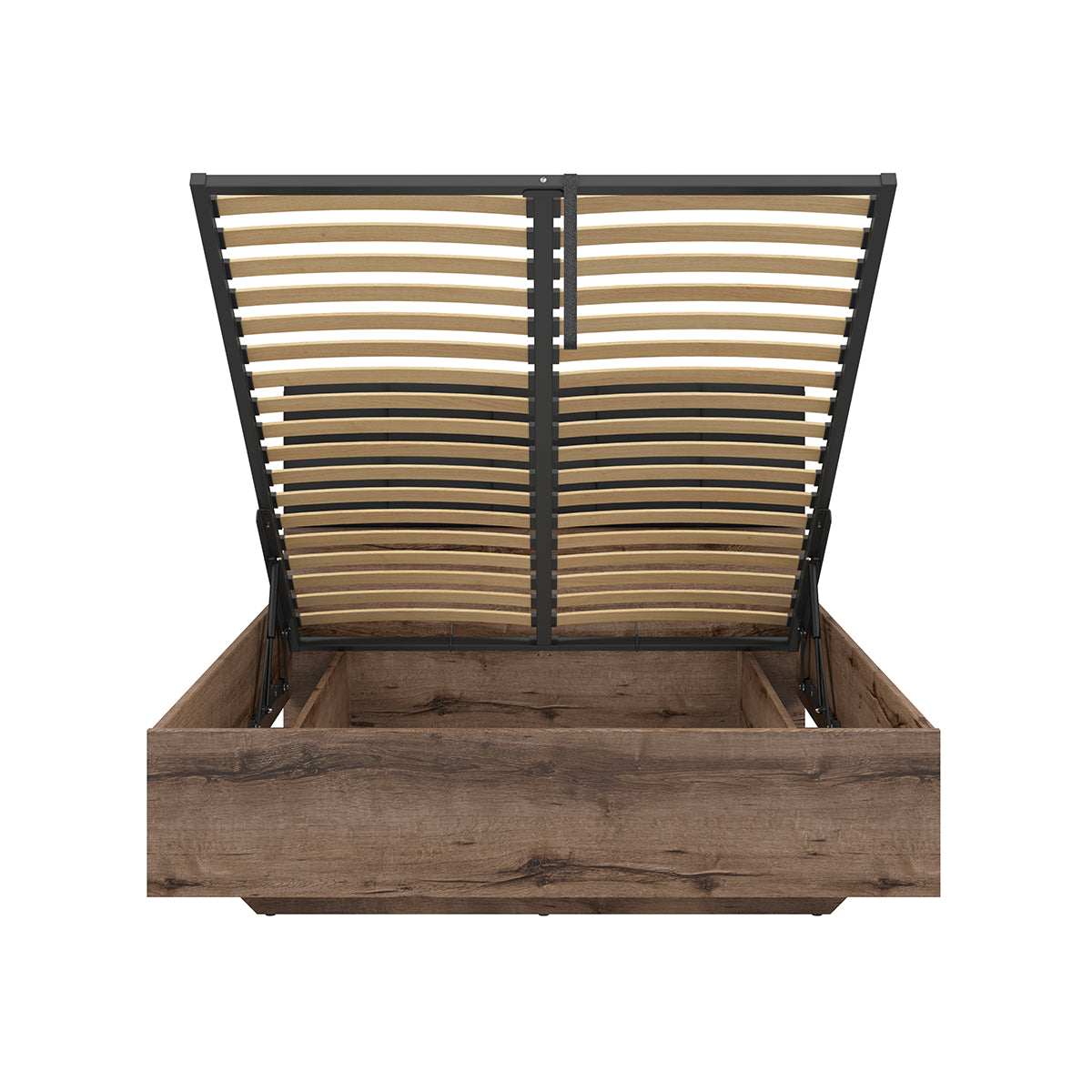 Lit coffre 140x200 sommier inclus Romane Bois - vue 3