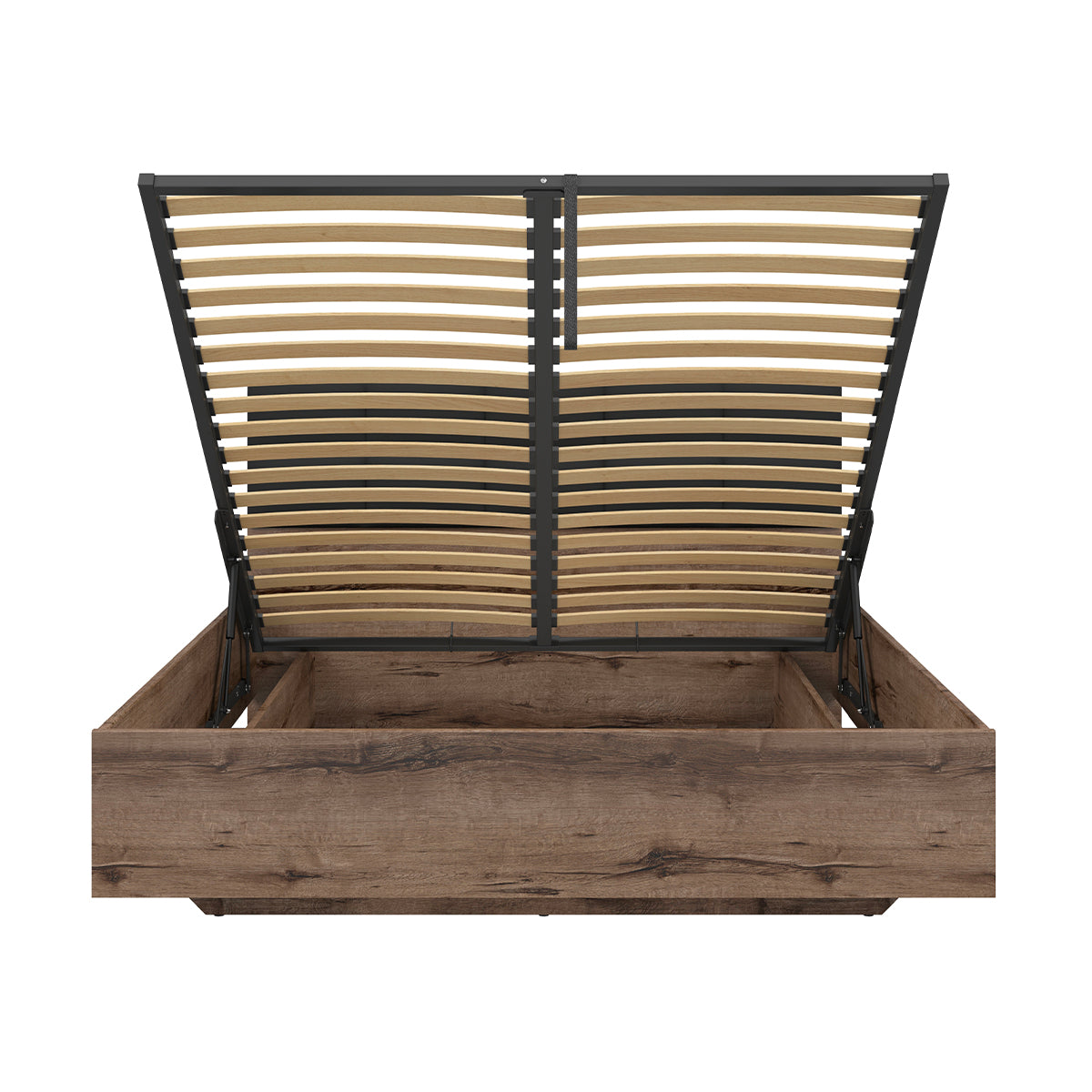 Lit coffre 160x200 sommier inclus Romane Bois - vue 3