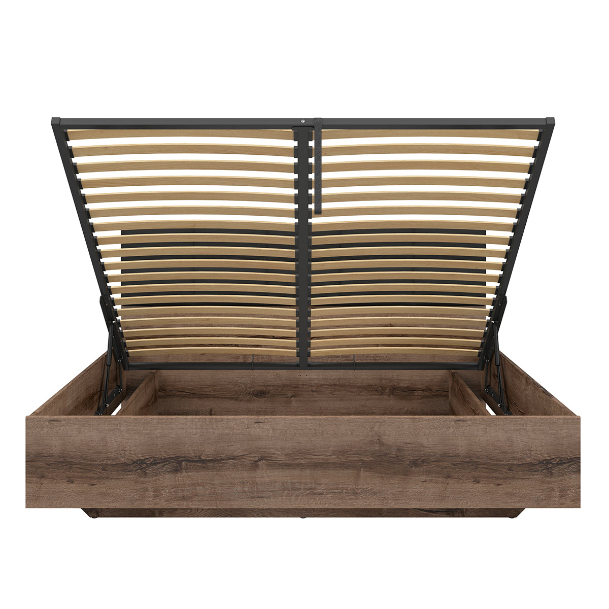 Lit coffre 180x200 sommier inclus Romane Bois - vue 3
