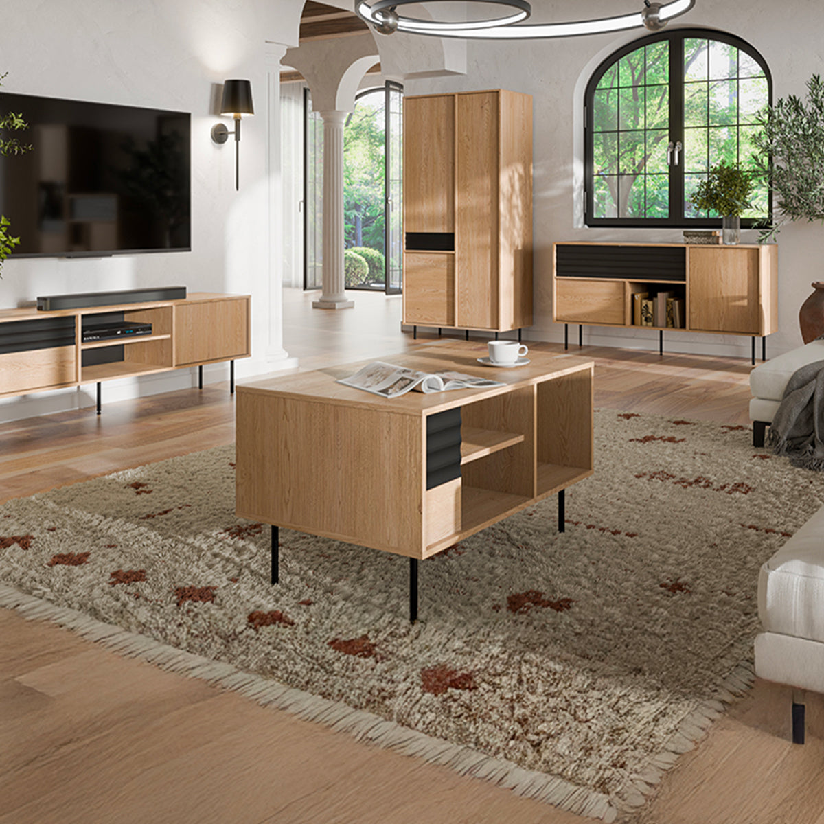 Table basse Astra Bois et Noir