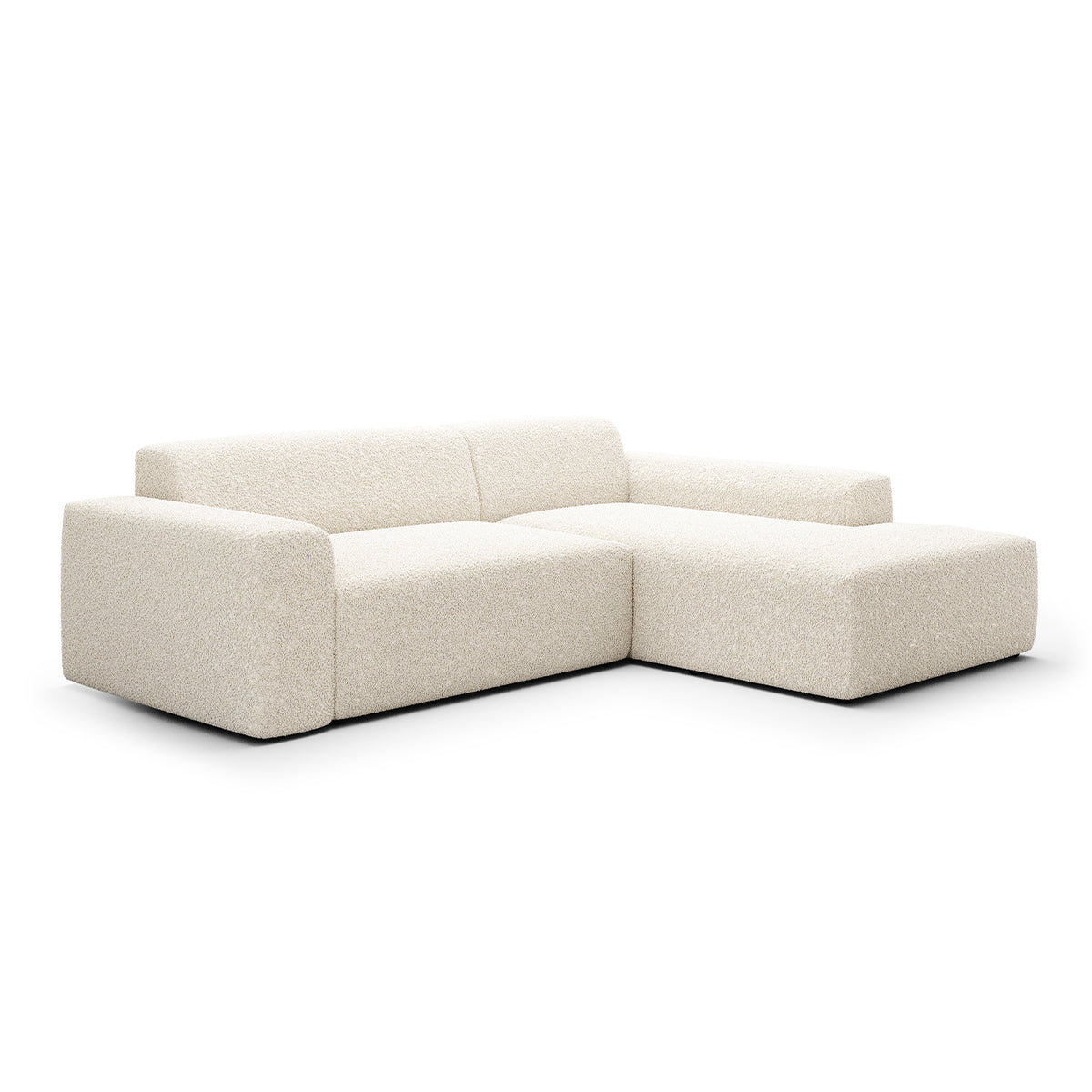Canapé d'angle droit 3 places coffre Torino Beige