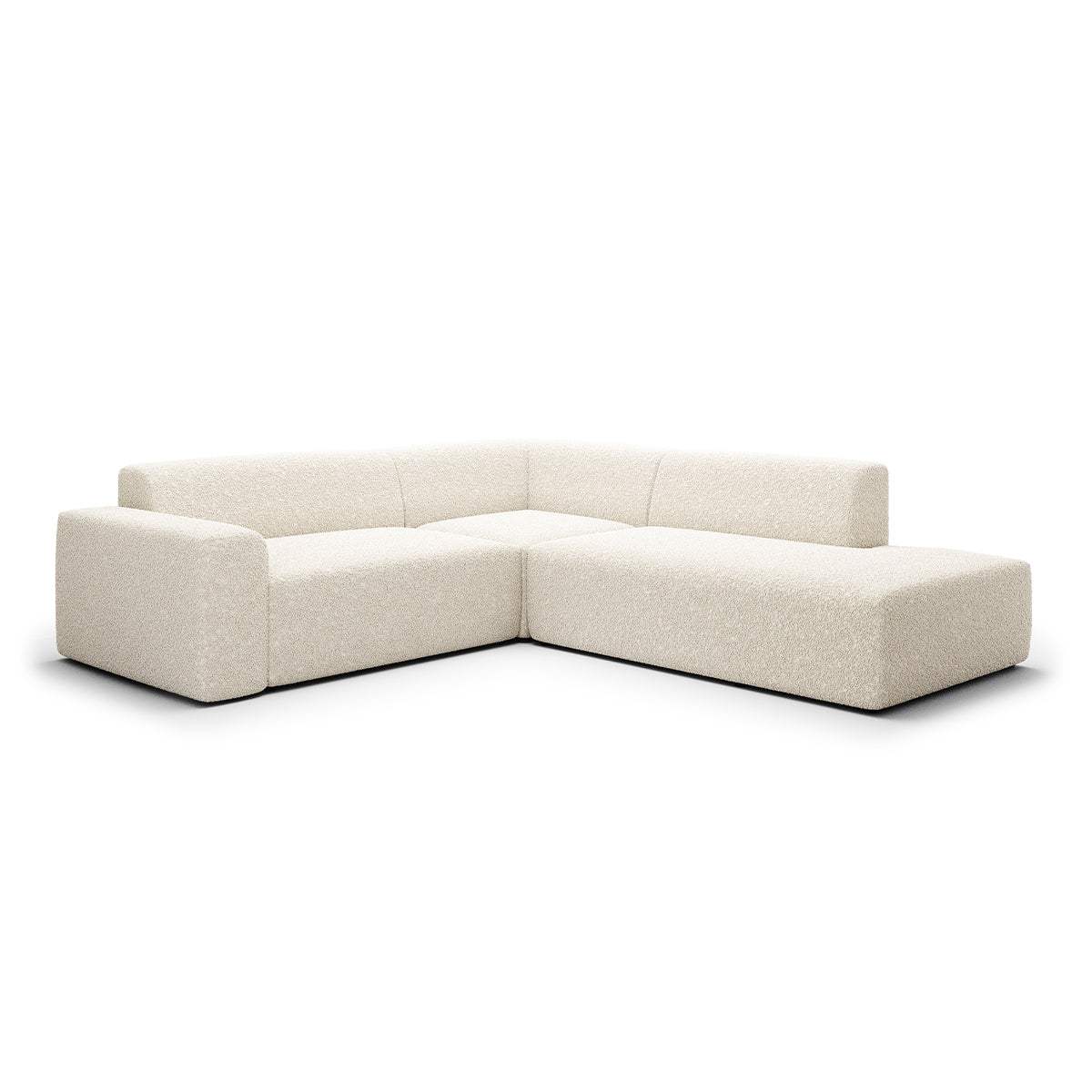 Canapé d'angle droit 5 places coffre Torino Beige