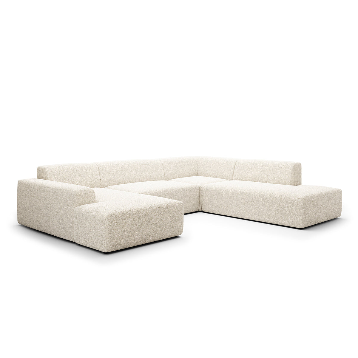 Canapé U 5 places angle droit Torino Beige