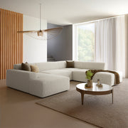 Canapé U 5 places angle droit Torino Beige - vue 2