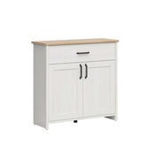 Buffet 2 portes 1 tiroir Aksel Blanc et Bois