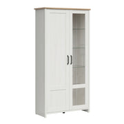 Vaisselier 2 portes Aksel Blanc et Bois