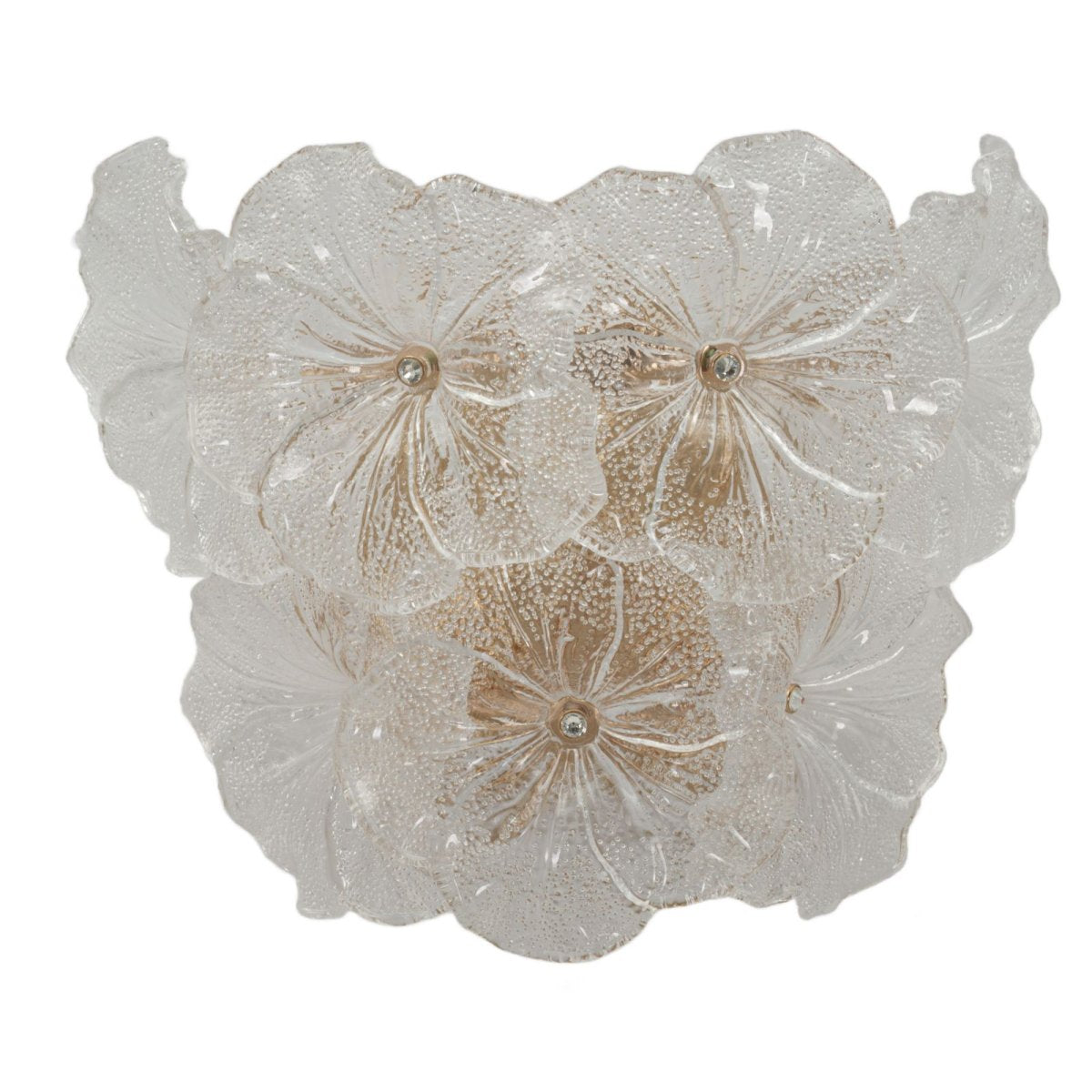 Applique murale fleurs en verre Hibis Blanc - vue 2