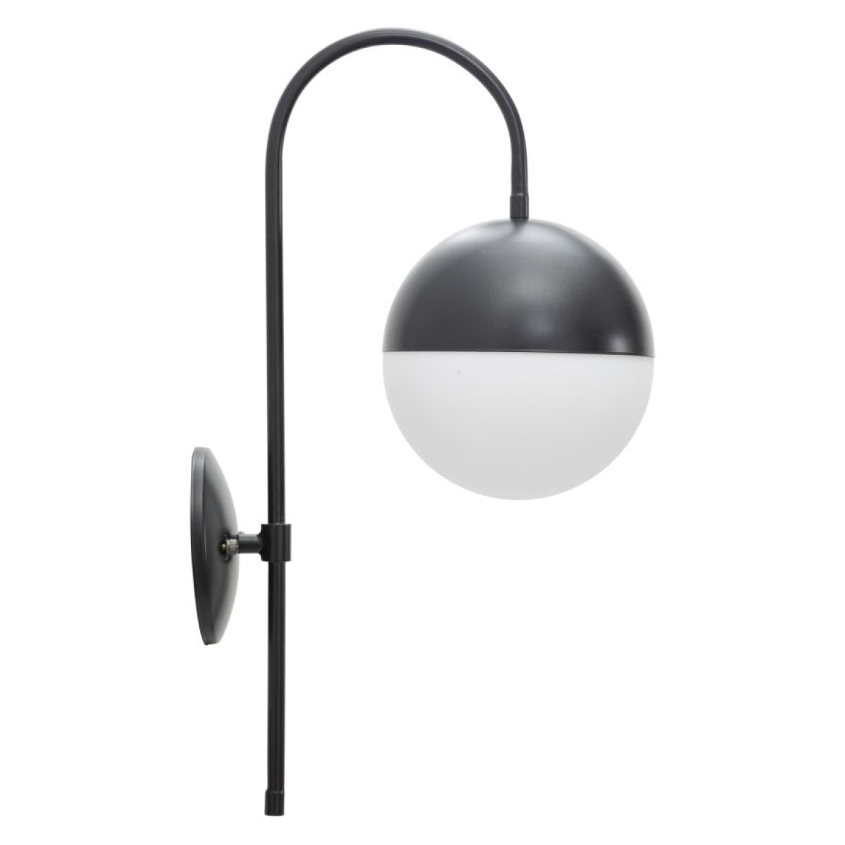 Applique murale globe verre et métal 51 cm Azélie Noir - vue 2