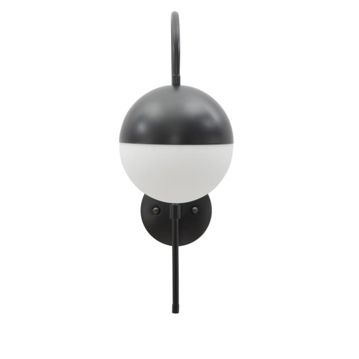 Applique murale globe verre et métal 51 cm Azélie Noir - vue 4