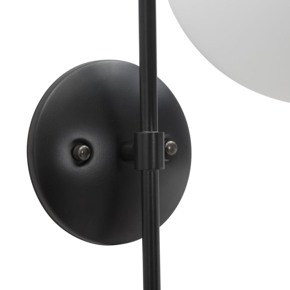 Applique murale globe verre et métal 51 cm Azélie Noir - vue 6