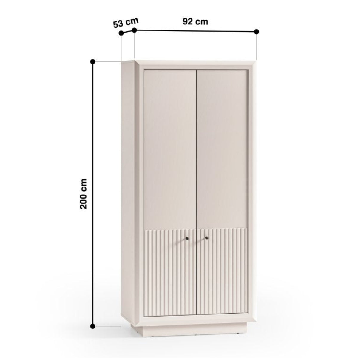 Armoire 2 portes Assia Cachemire - vue 8