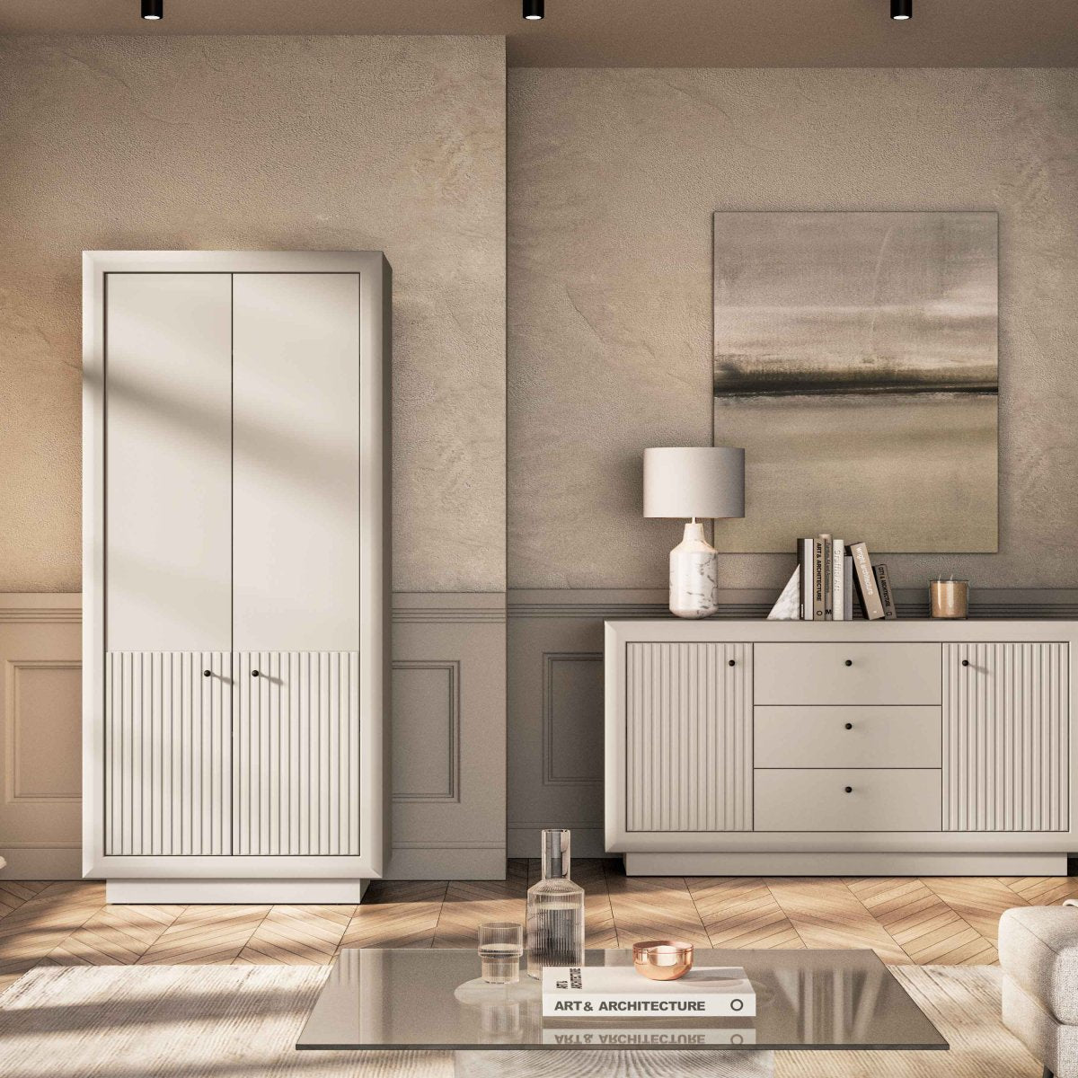 Armoire 2 portes Assia Cachemire - vue 5