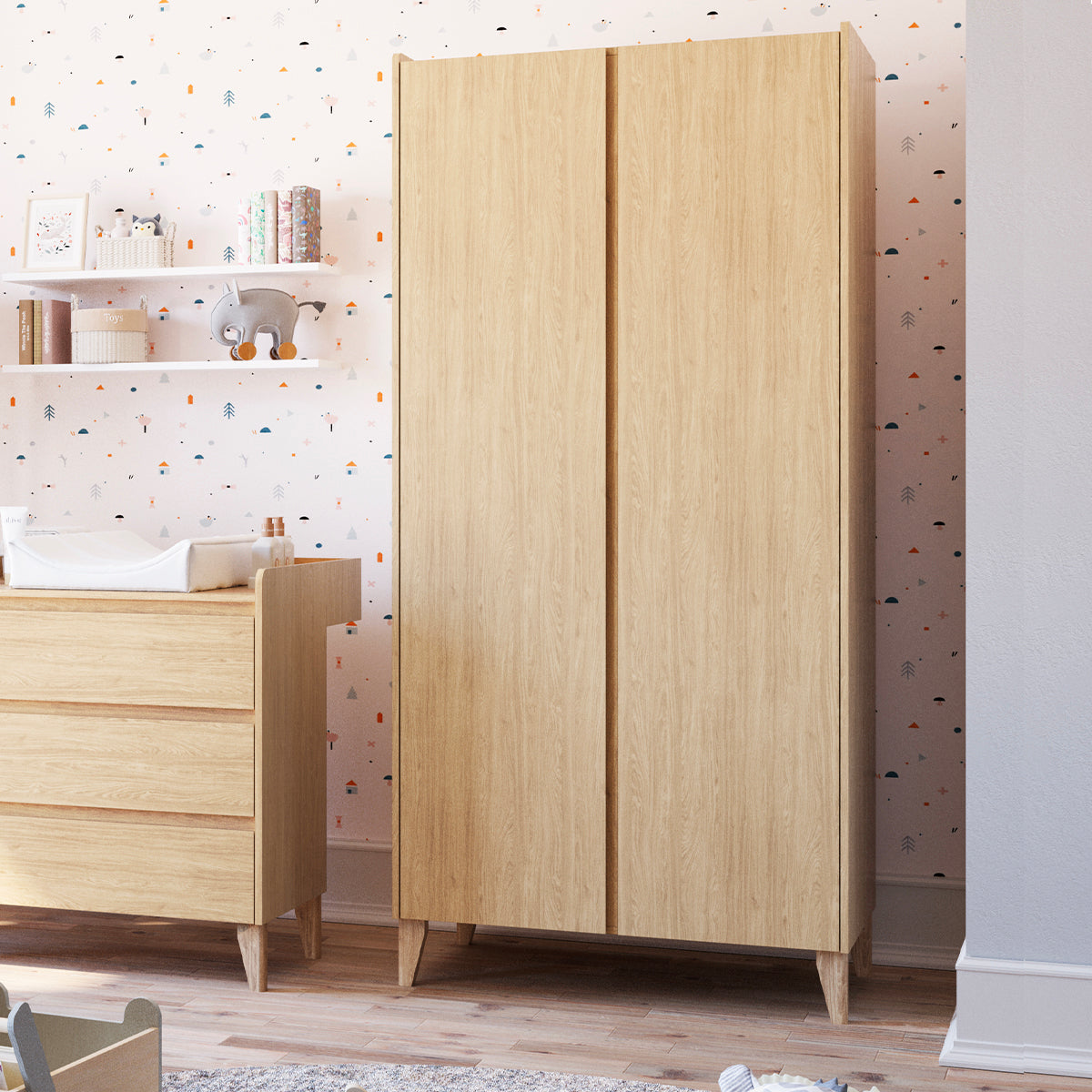 Armoire 2 portes Vox Muve Bois - vue 3