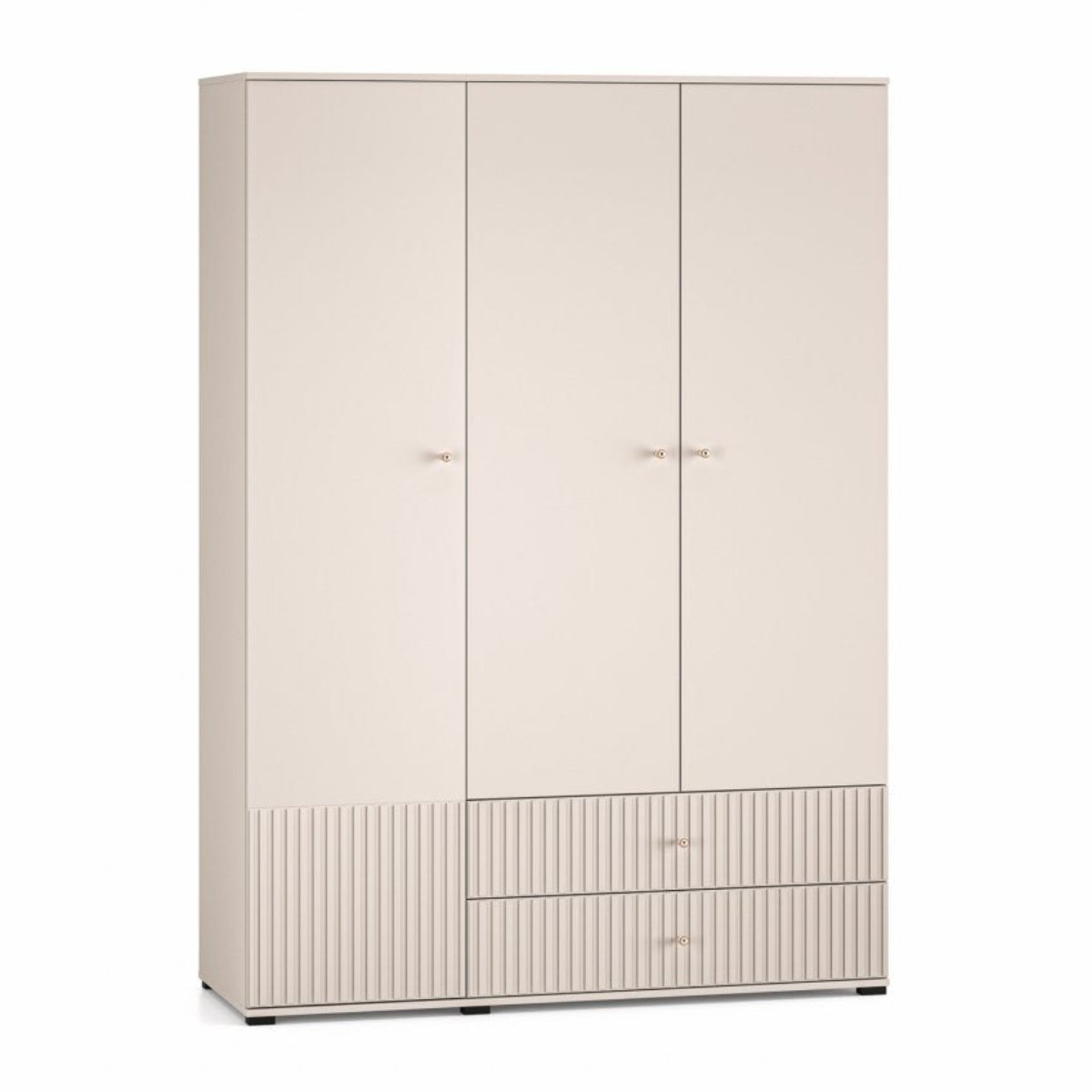 Armoire 3 portes 2 tiroirs Nova Cachemire
