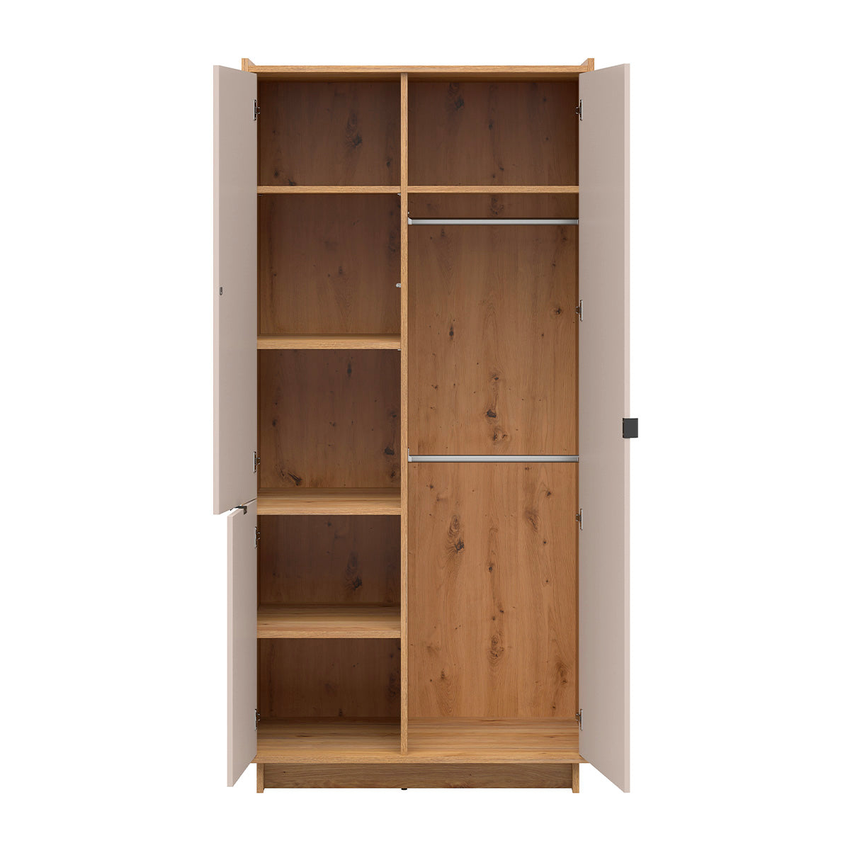 Armoire 3 portes Donna Cachemire et Bois - vue 4