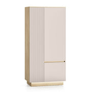 Armoire 3 portes Elyès Cachemire et Bois
