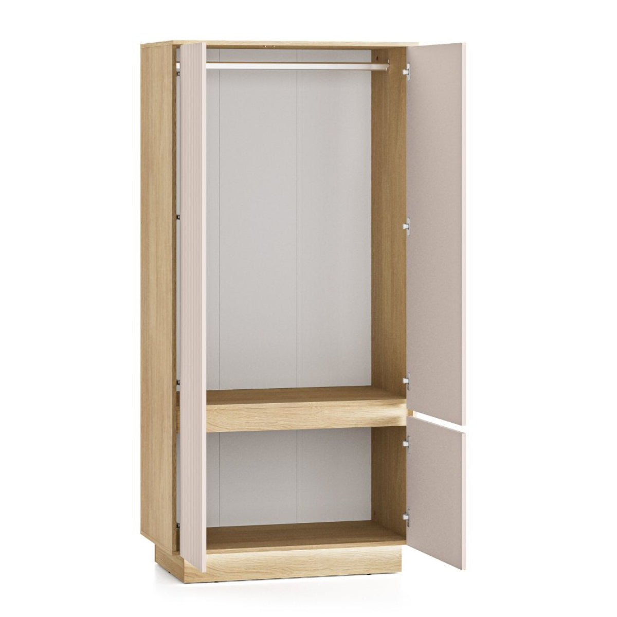 Armoire 3 portes Elyès Cachemire et Bois - vue 3