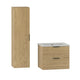 Ensemble meuble simple vasque encastrée 60cm et colonne Astrid Bois