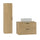Ensemble meuble simple vasque 80cm et colonne Astrid Bois
