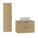 Ensemble meuble simple vasque 80cm et colonne Astrid Bois
