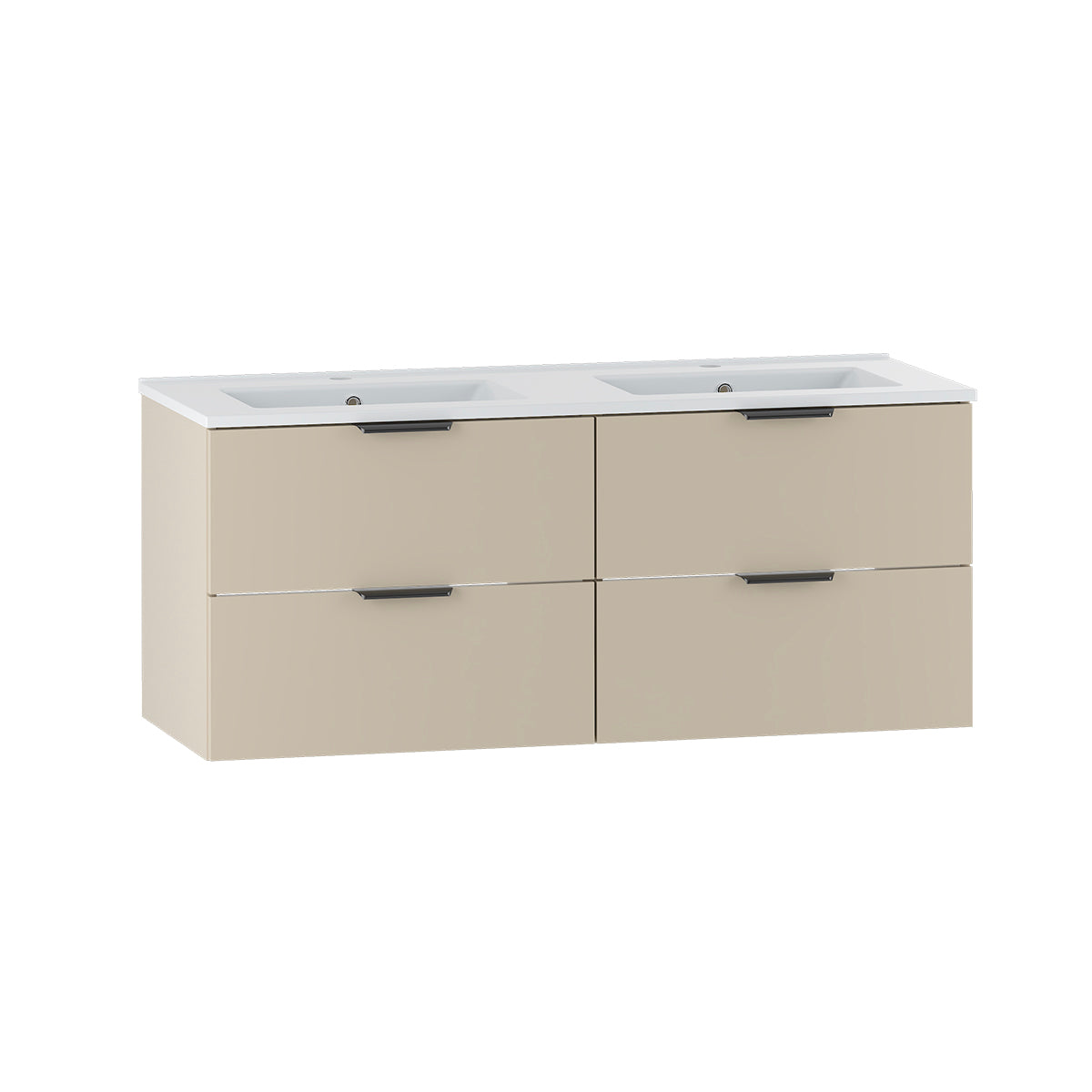 Meuble double vasque encastrée 120cm Astrid Cachemire
