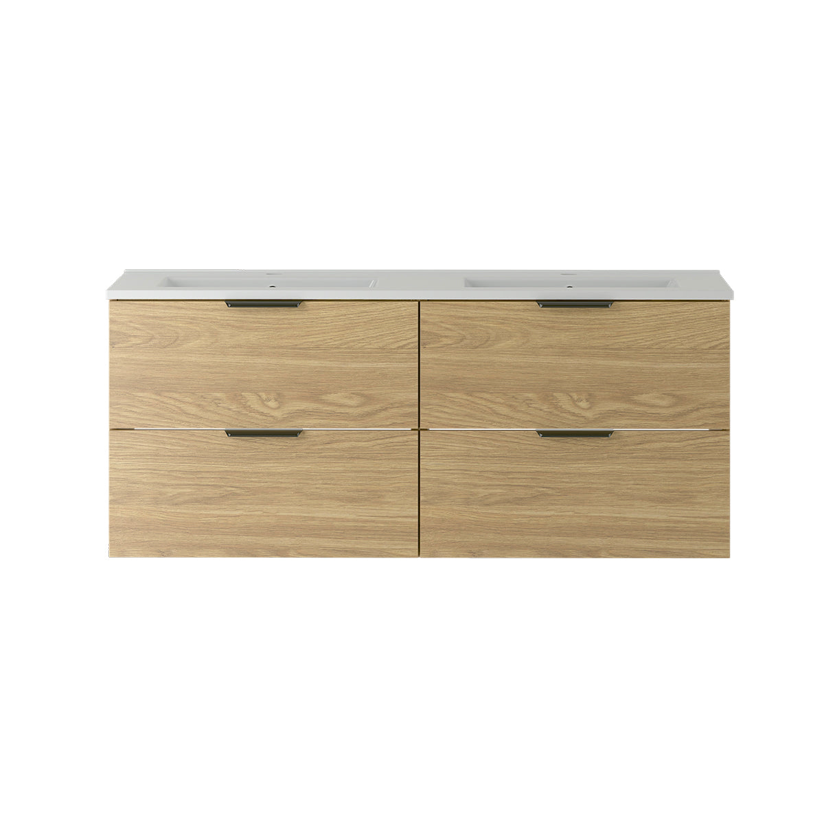 Meuble double vasque encastrée 120cm Astrid Bois - vue 2