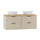 Meuble double vasque 120cm Astrid Cachemire et bois