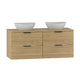 Meuble double vasque 120cm Astrid Bois
