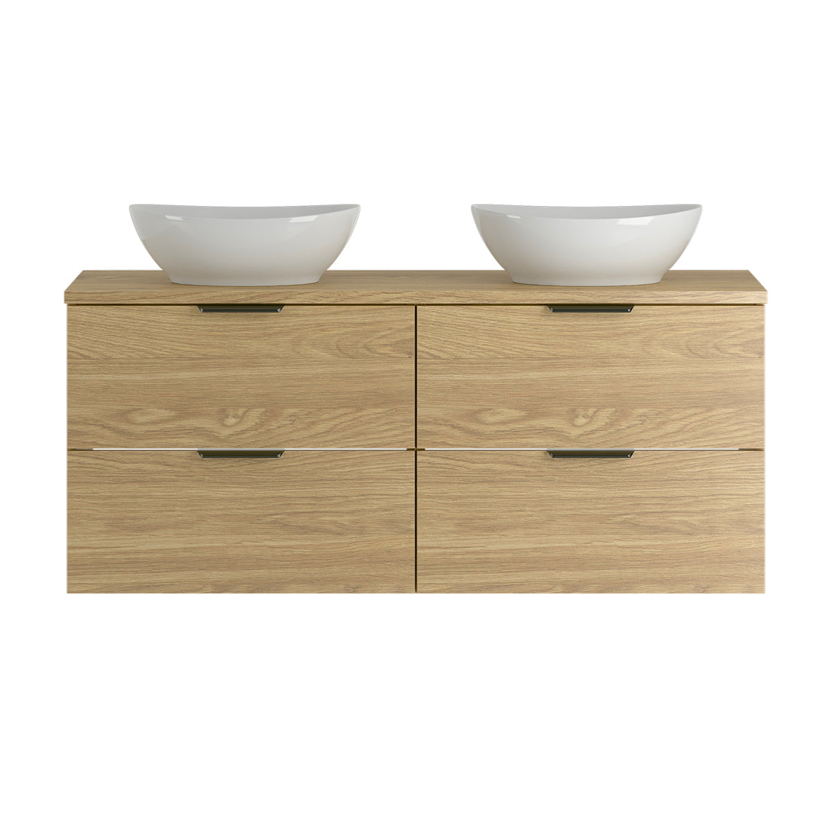 Meuble double vasque 120cm Astrid Bois - vue 2