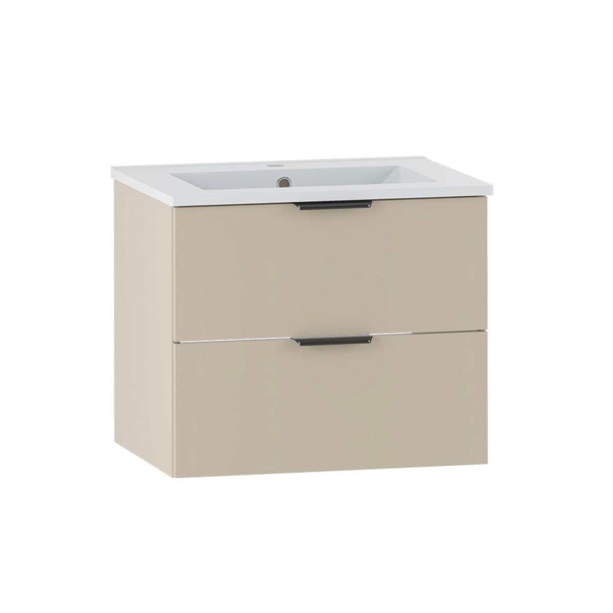 Meuble simple vasque encastrée 60cm Astrid Cachemire