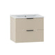 Meuble simple vasque encastrée 60cm Astrid Cachemire