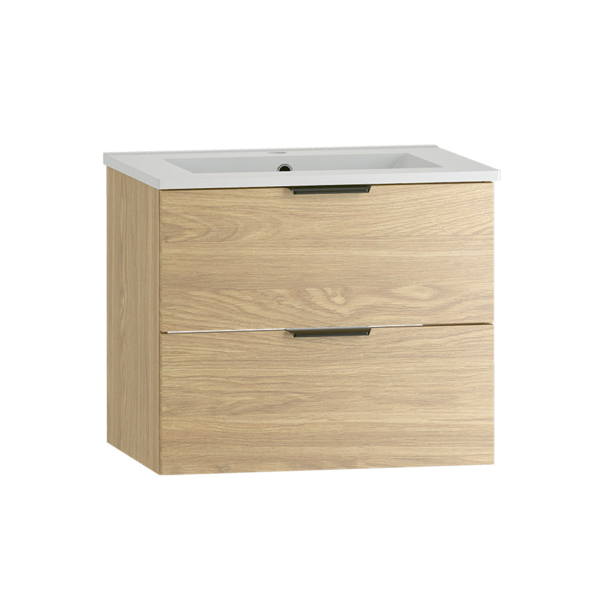 Meuble simple vasque encastrée 60cm Astrid Bois