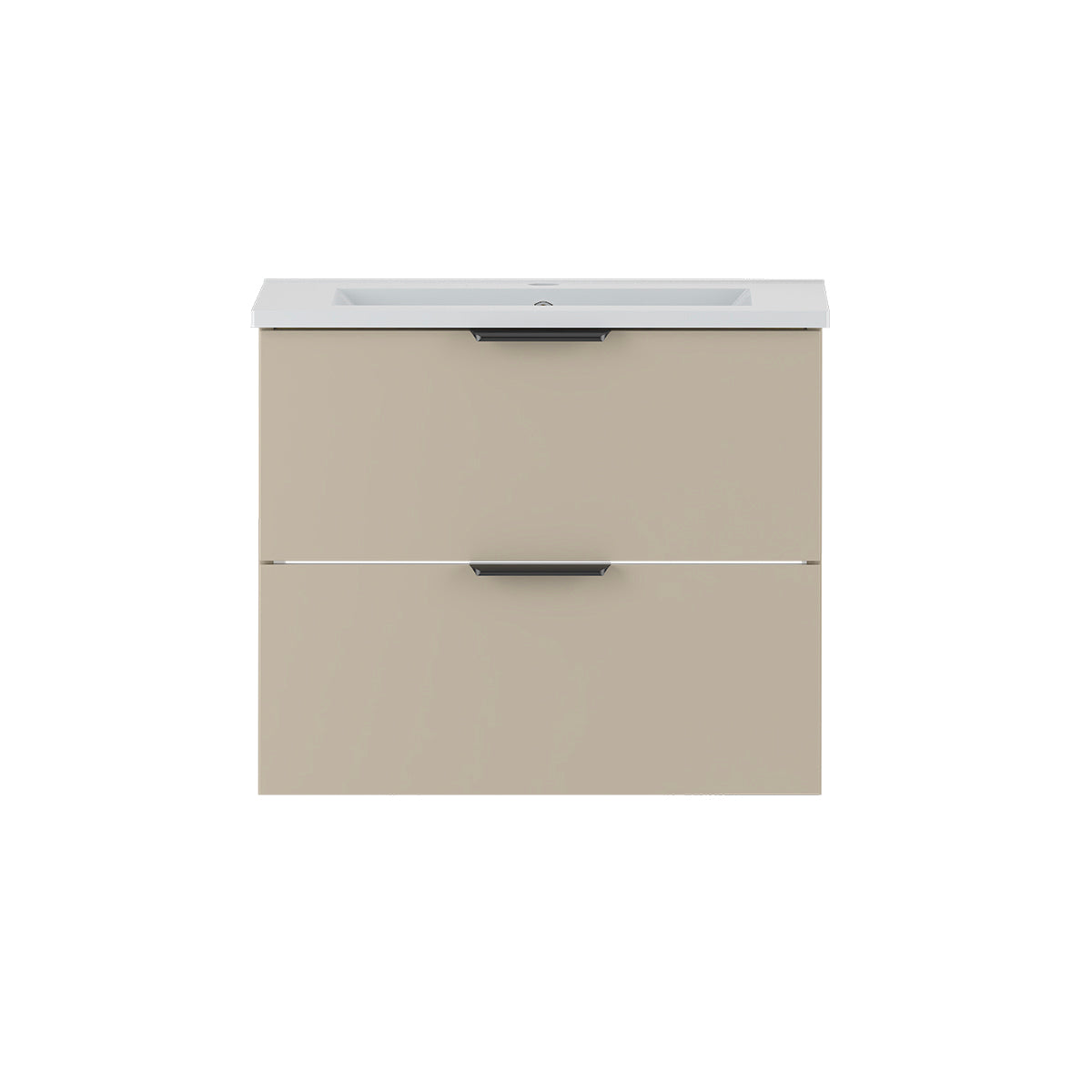 Meuble simple vasque encastrée 60cm Astrid Cachemire - vue 2